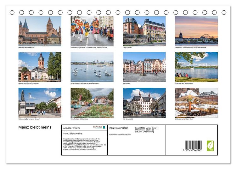 Produktbild: Mainz bleibt meins (Tischkalender 2026 DIN A5 quer), CALVENDO Monatskalender