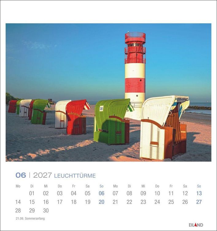 Produktbild: Leuchtt&uuml;rme Postkartenkalender 2027 - Leuchten des Nordens