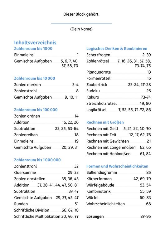Produktbild: Mein R&auml;tselblock Mathe 4. Klasse