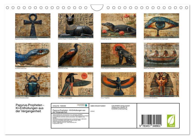 Produktbild: Papyrus-Propheten - KI-Enth&uuml;llungen aus der Vergangenheit (Wandkalender 2026 DIN A4 quer), CALVENDO Monatskalender