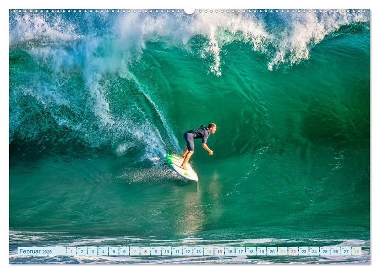 Produktbild: Surfen - Wasser, Wind und coole Typen (hochwertiger Premium Wandkalender 2026 DIN A2 quer), Kunstdruck in Hochglanz