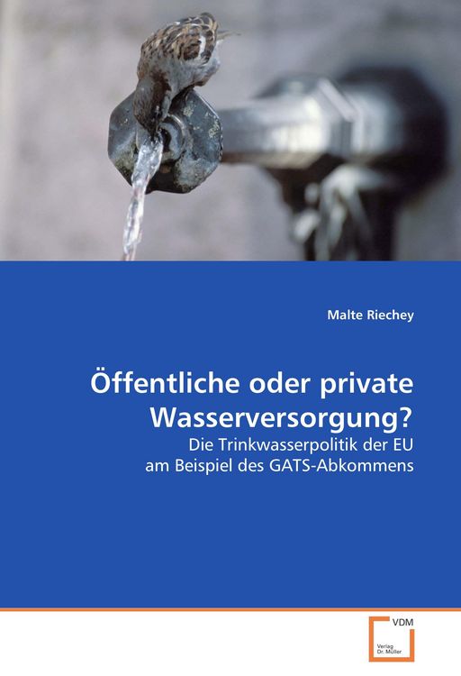 Produktbild: &Ouml;ffentliche oder private Wasserversorgung?