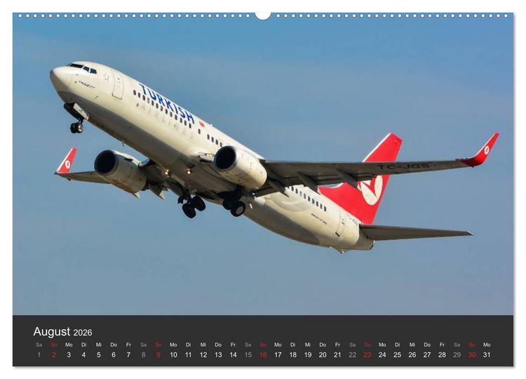 Produktbild: Verkehrsflugzeuge (Wandkalender 2026 DIN A2 quer), CALVENDO Monatskalender