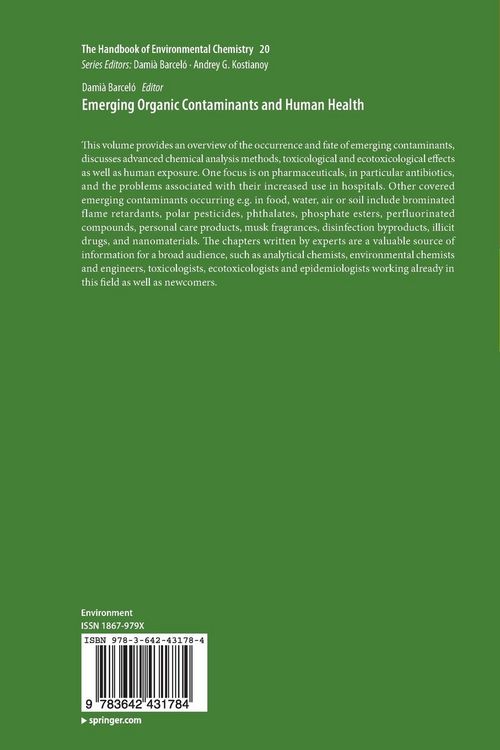 Produktbild: Emerging Organic Contaminants and Human Health