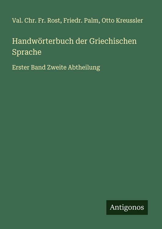 Produktbild: Handw&ouml;rterbuch der Griechischen Sprache
