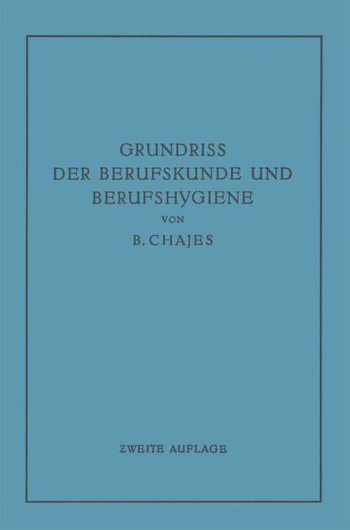 Produktbild: Grundriss der Berufskunde und Berufshygiene