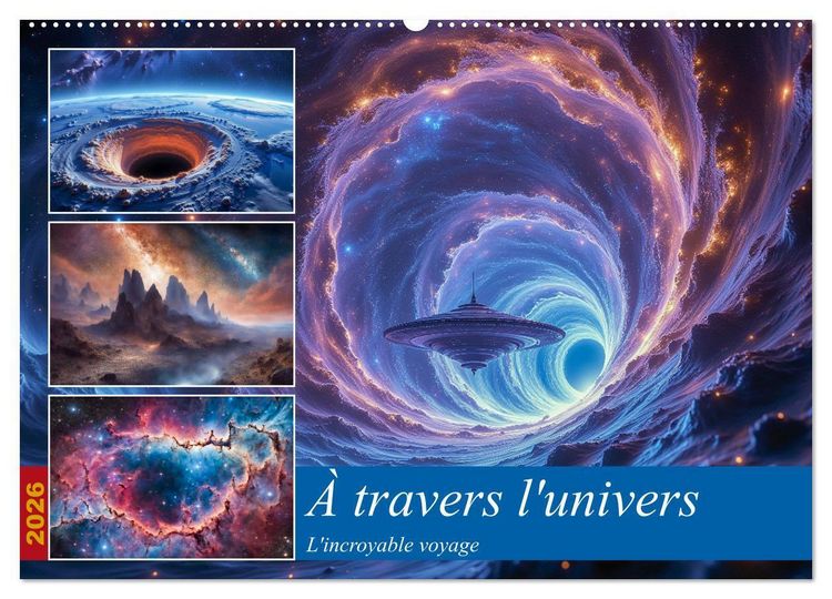 Produktbild: &Agrave; travers l'univers-L'incroyable voyage (Calendrier mural 2026 DIN A2 vertical), CALVENDO calendrier mensuel