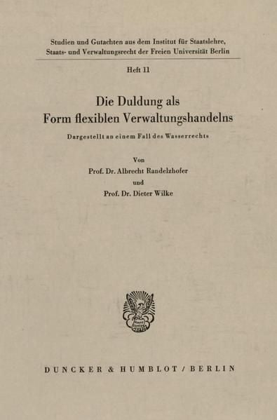 Produktbild: Die Duldung als Form flexiblen Verwaltungshandelns.
