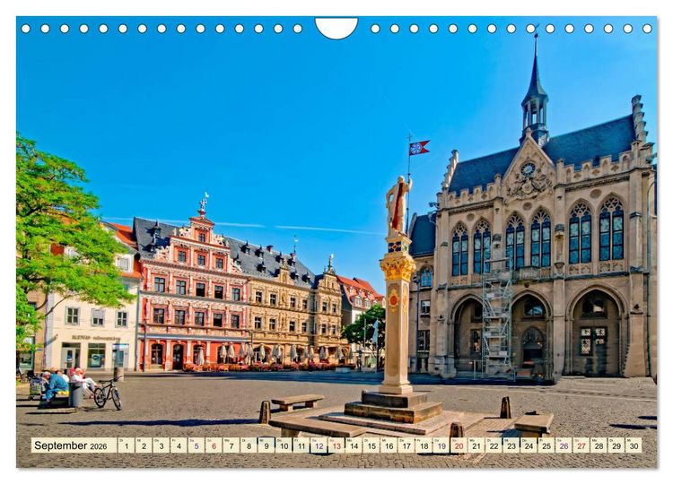 Produktbild: Erfurt - meine Stadt mit viel Herz (Wandkalender 2026 DIN A4 quer), CALVENDO Monatskalender