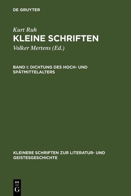 Produktbild: Dichtung des Hoch- und Sp&auml;tmittelalters