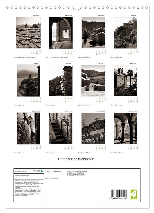Produktbild: Romanische Kleinodien (Wandkalender 2026 DIN A3 hoch), CALVENDO Monatskalender