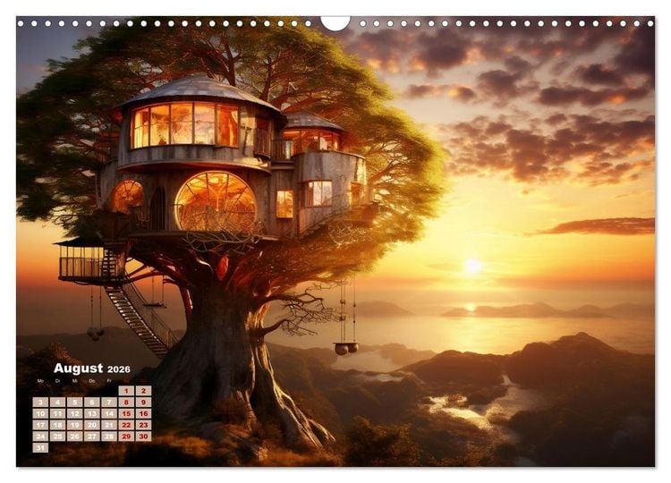 Produktbild: Baumh&auml;user - Traumhafte Luftschl&ouml;sser (Wandkalender 2026 DIN A3 quer), CALVENDO Monatskalender