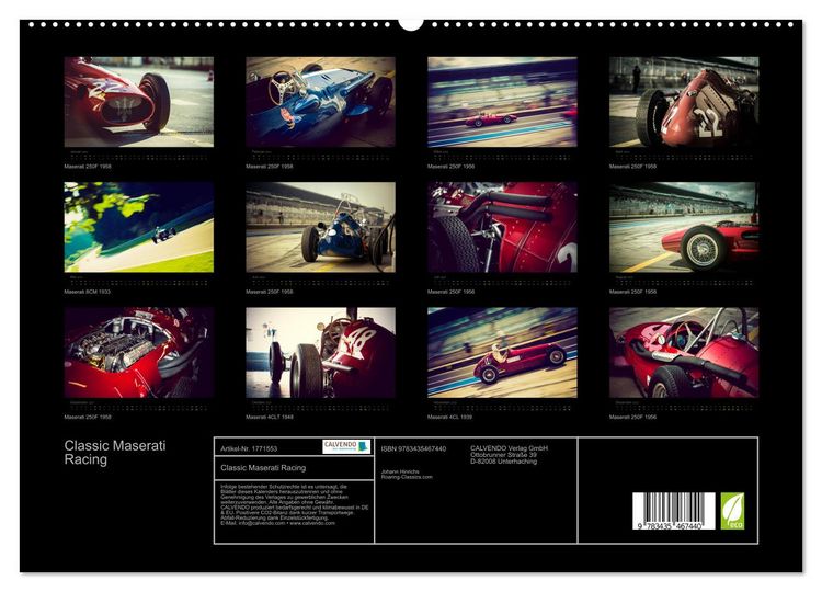 Produktbild: Classic Maserati Racing (hochwertiger Premium Wandkalender 2025 DIN A2 quer), Kunstdruck in Hochglanz