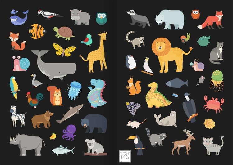 Produktbild: Leucht-Sticker &ndash; Tiere