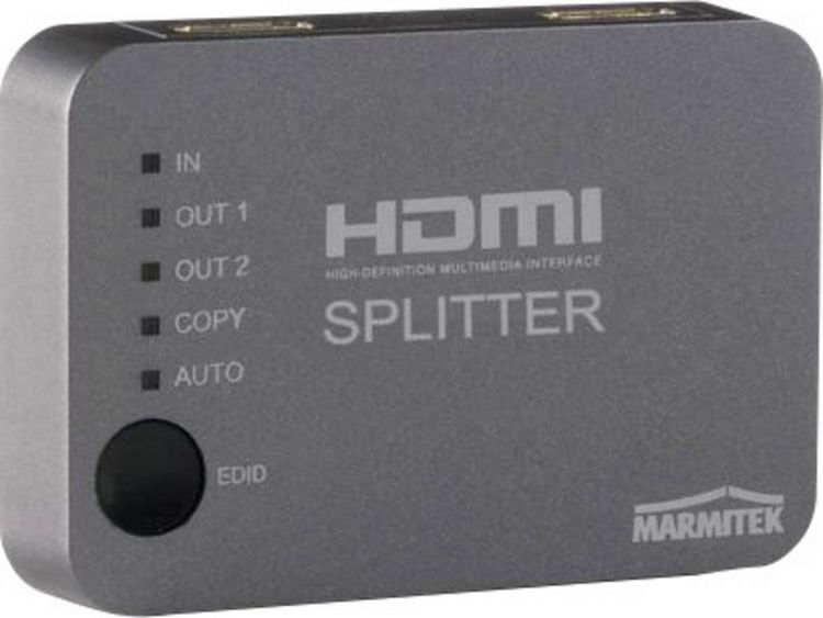 Produktbild: Marmitek Split 312 2 Port HDMI-Splitter 3D-Wiedergabe m&ouml;glich 3840 x 2160 Pixel Silber