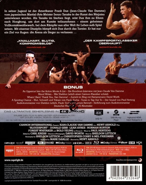 Produktbild: Bloodsport - Eine wahre Geschichte &ndash; im 2-Disc Limited SteelBook mit Quarterslip (4K Ultra HD) (+ Blu-ray)