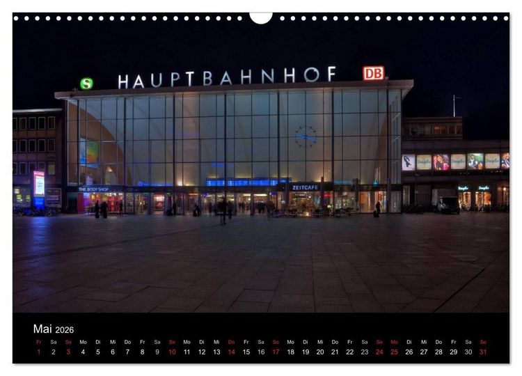 Produktbild: K&ouml;ln bei Nacht (Wandkalender 2026 DIN A3 quer), CALVENDO Monatskalender