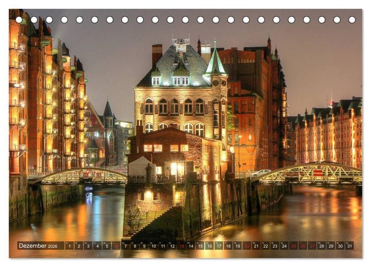 Produktbild: Die Speicherstadt (Tischkalender 2026 DIN A5 quer), CALVENDO Monatskalender