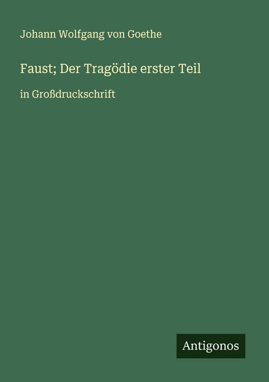 Produktbild: Faust; Der Trag&ouml;die erster Teil