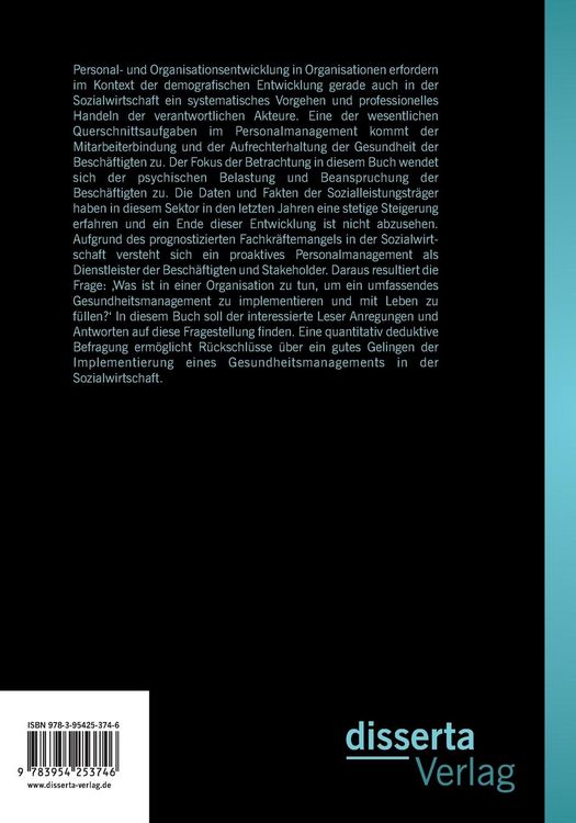 Produktbild: Gesundheitsmanagement in der Sozialwirtschaft: Eine quantitative deduktive Befragung