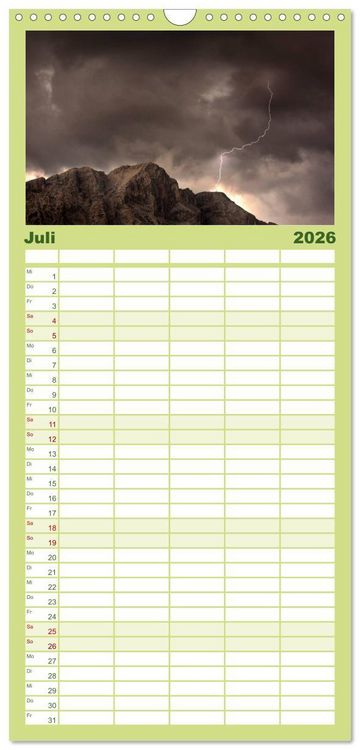 Produktbild: Familienplaner 2026 - Wild, Wild Places mit 5 Spalten (Wandkalender, 21 x 45 cm) CALVENDO