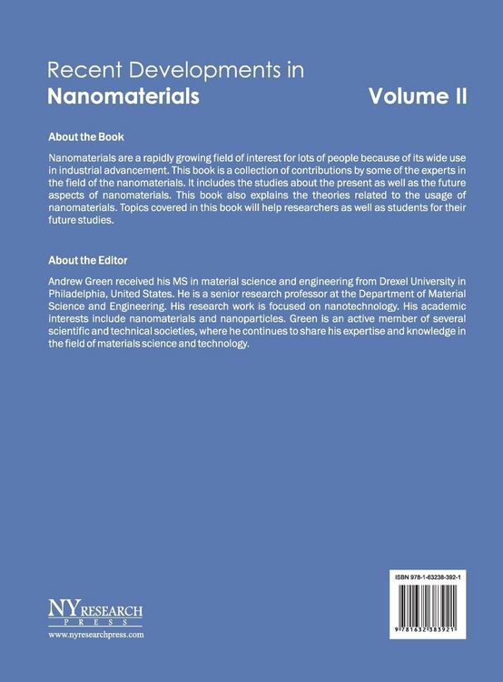 Produktbild: Recent Developments in Nanomaterials