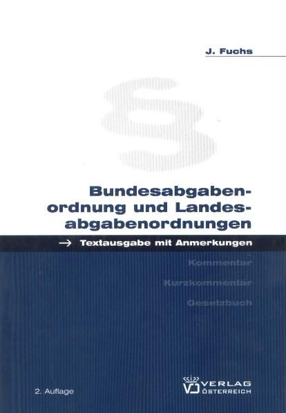 Produktbild: Bundesabgabenordnung und Landesabgabenordnungen