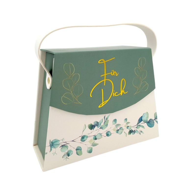 Produktbild: Geschenkbox F&uuml;r dich Handtaschenform gr&uuml;n