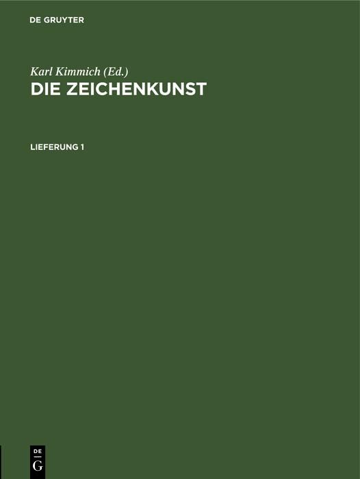Produktbild: Die Zeichenkunst. Lieferung 1