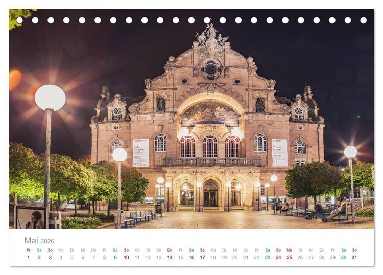 Produktbild: N&uuml;rnberg - Stadt der Br&uuml;cken und Geschichte (Tischkalender 2026 DIN A5 quer), CALVENDO Monatskalender