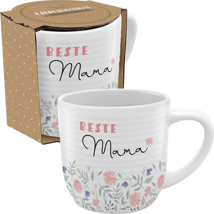 Produktbild: GRUSS & CO Tasse mit Rillen "Beste Mama"