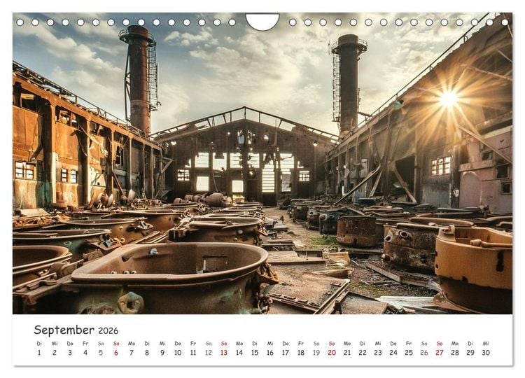 Produktbild: KI - Lost Places aus dem Rechner (Wandkalender 2026 DIN A4 quer), CALVENDO Monatskalender