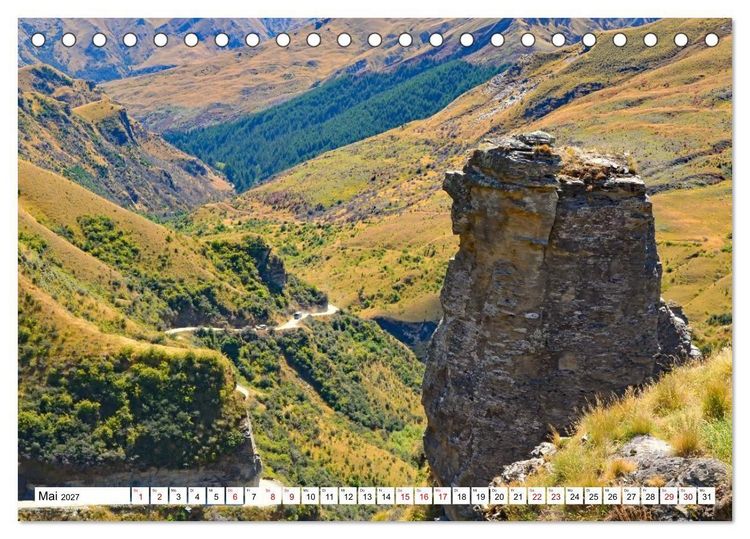 Produktbild: Neuseeland - Land der Kontraste (Tischkalender 2027 DIN A5 quer), CALVENDO Monatskalender