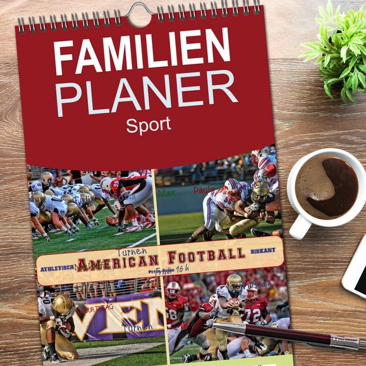 Produktbild: Familienplaner 2026 - American Football - athletisch und riskant mit 5 Spalten (Wandkalender, 21 x 45 cm) CALVENDO