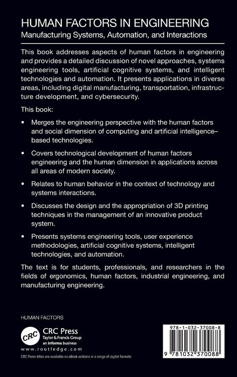Produktbild: Human Factors in Engineering