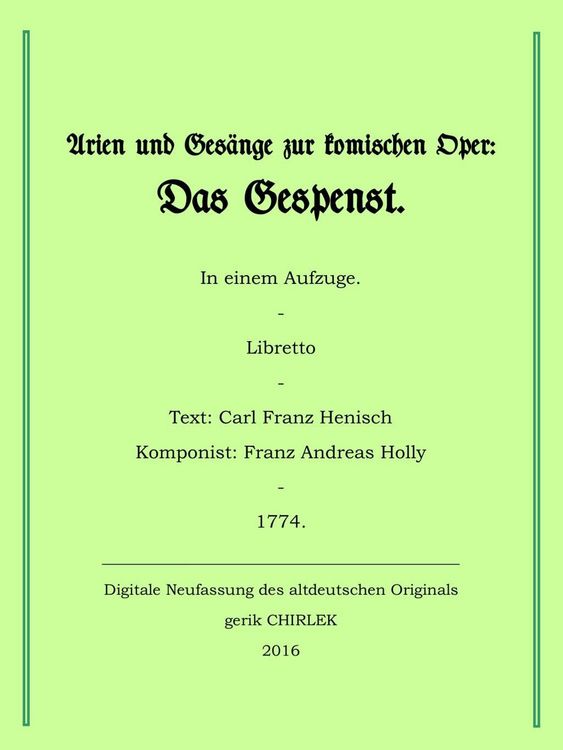 Produktbild: Arien und Ges&auml;nge zur komischen Oper: Das Gespenst.