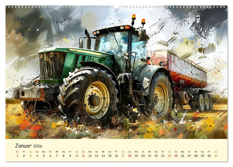 Produktbild: Traktoren - tolle Momente (hochwertiger Premium Wandkalender 2026 DIN A2 quer), Kunstdruck in Hochglanz
