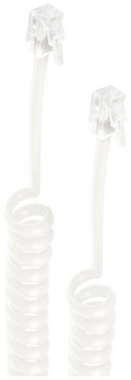Produktbild: Shiverpeaks Telefonh&ouml;rer Anschlusskabel [1x RJ10-Stecker 4p4c - 1x RJ10-Stecker 4p4c] vergoldete Steckkontakte 2 m Wei&szlig;