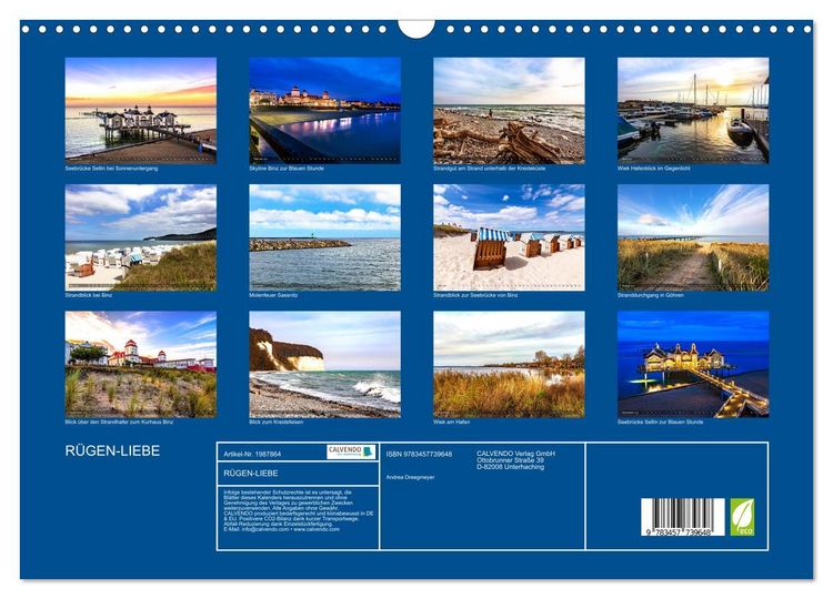 Produktbild: R&Uuml;GEN-LIEBE (Wandkalender 2026 DIN A3 quer), CALVENDO Monatskalender