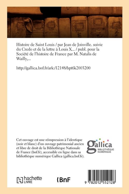 Produktbild: Histoire de Saint Louis (&Eacute;d.1868)
