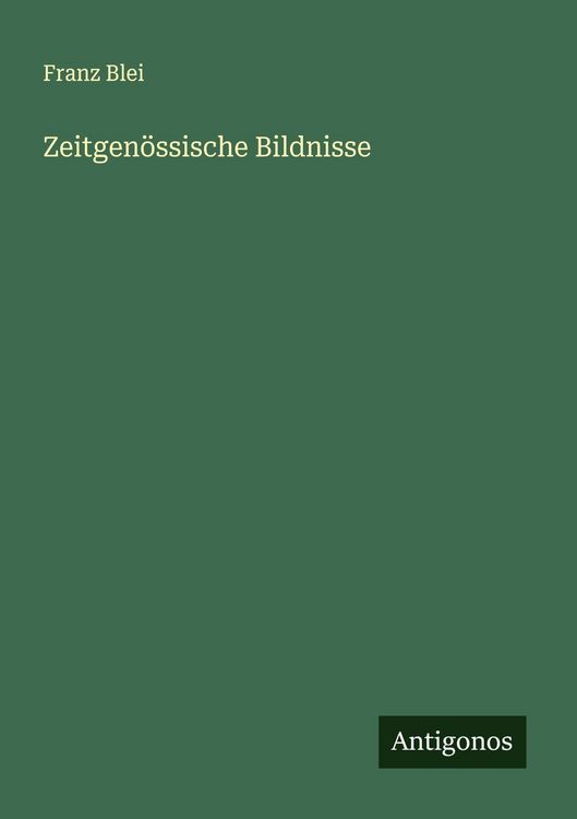 Produktbild: Zeitgen&ouml;ssische Bildnisse