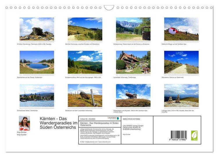 Produktbild: K&auml;rnten - Das Wanderparadies im S&uuml;den &Ouml;sterreichs (Wandkalender 2026 DIN A3 quer), CALVENDO Monatskalender