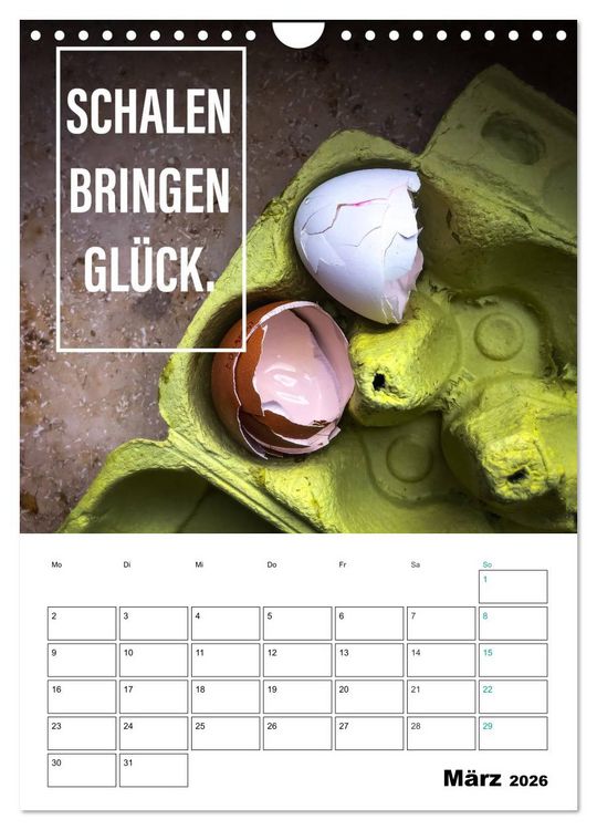 Produktbild: Mit Eiern durch's Jahr. (Wandkalender 2026 DIN A4 hoch), CALVENDO Monatskalender