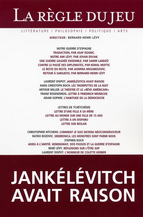 Produktbild: La r&egrave;gle du jeu n29