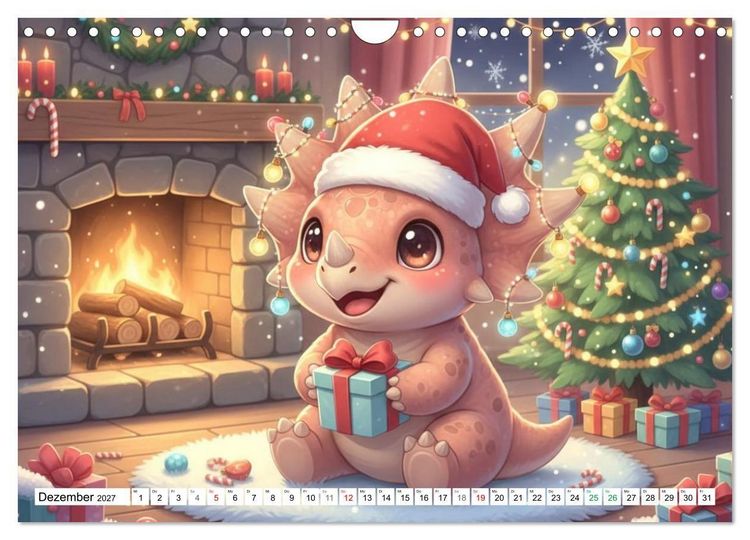 Produktbild: Dino-Babys Jahresreise (Wandkalender 2027 DIN A4 quer), CALVENDO Monatskalender