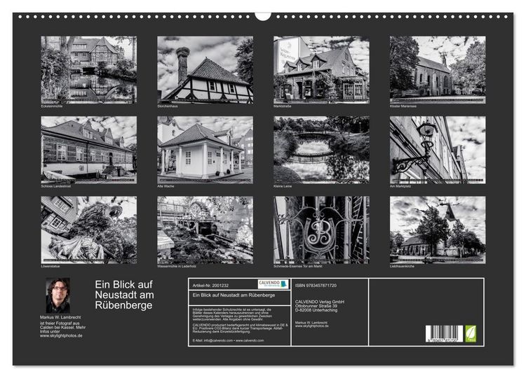 Produktbild: Ein Blick auf Neustadt am R&uuml;benberge (Wandkalender 2026 DIN A2 quer), CALVENDO Monatskalender