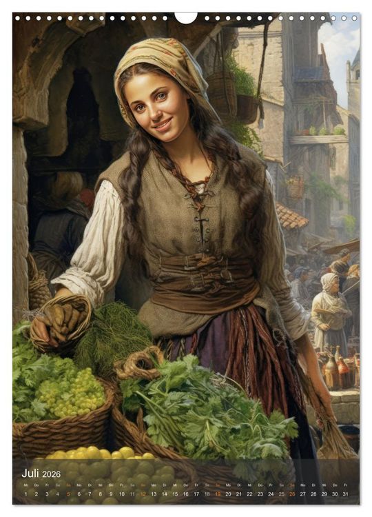 Produktbild: Fesche Marktfrauen (Wandkalender 2026 DIN A3 hoch), CALVENDO Monatskalender