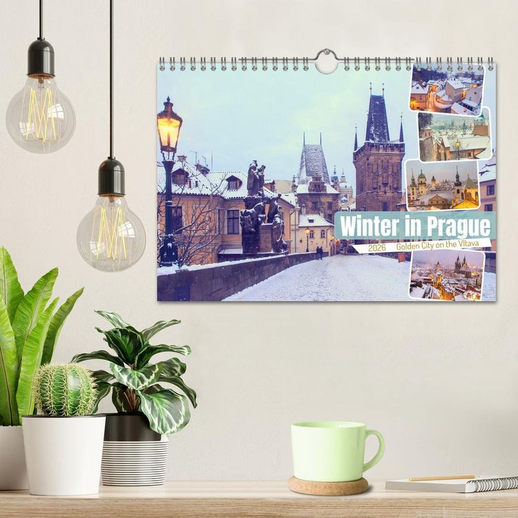 Produktbild: Winter in Prague (Wall Calendar 2026 DIN A4 landscape), CALVENDO 12 Month Wall Calendar