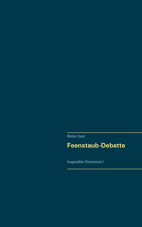 Produktbild: Feenstaub-Debatte