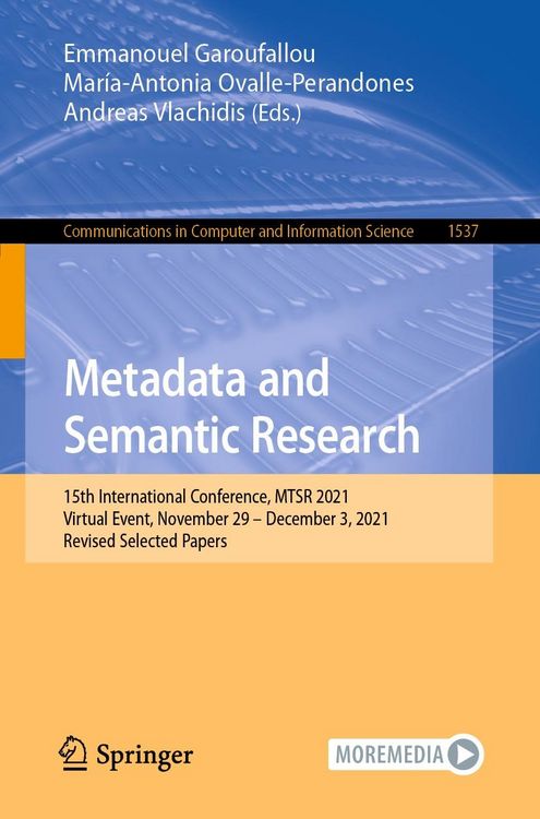 Produktbild: Metadata and Semantic Research